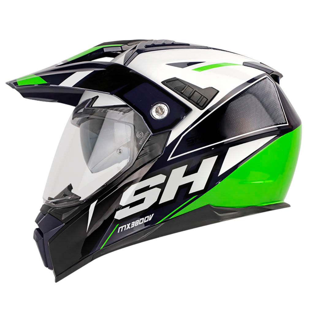 CASCO SHAFT SH-MX380DV REBEL AZUL NAVY BLANCO