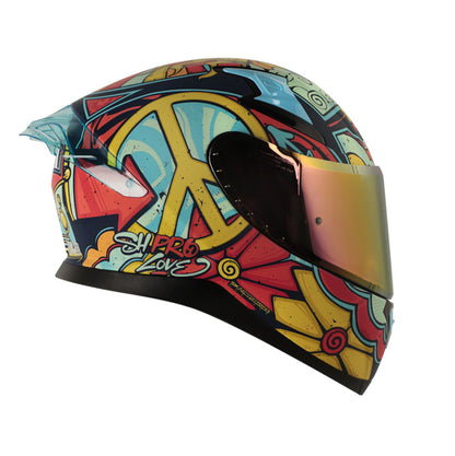 CASCO SHAFT SH-612DV PRO HIPPY MATE AZUL NARANJA NEON