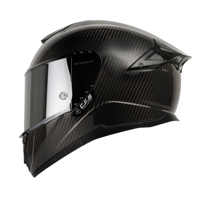 CASCO SHAFT SH-620CEVO SOLID 3K CARBON NEGRO VISOR PLATA