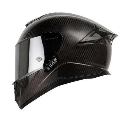 CASCO SHAFT SH-620CEVO SOLID 3K CARBON NEGRO VISOR PLATA