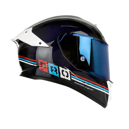 CASCO SHAFT SH-620C EVO STENCIL AZUL NAVY VISOR IRIDIUM
