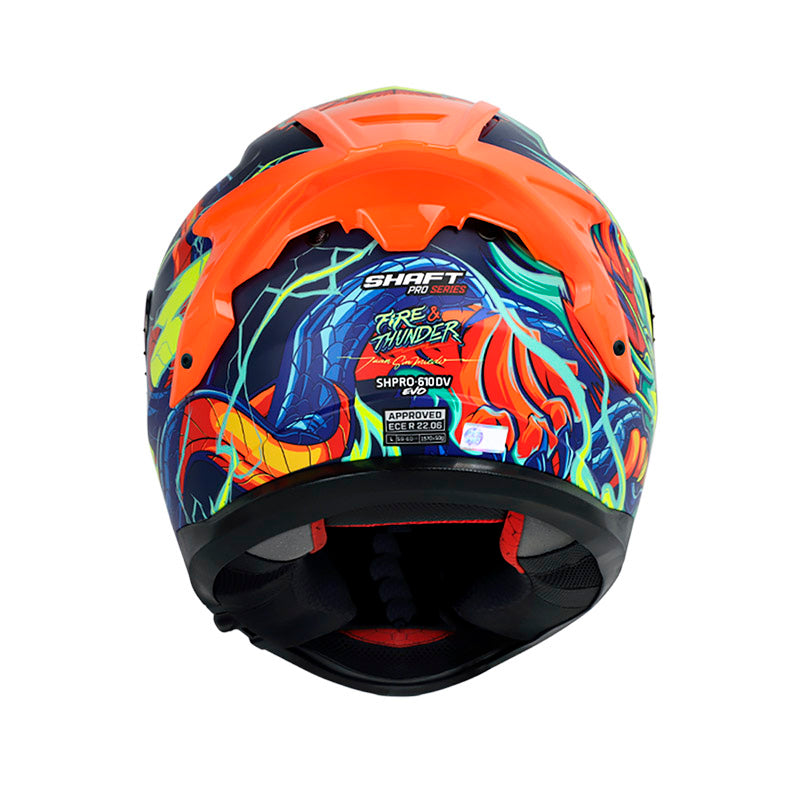 CASCO SHAFT SH-610EVO FIRE THUNDER MATE AZUL TURQUESA