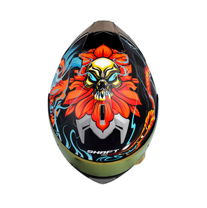 CASCO SHAFT SH-610EVO FIRE THUNDER MATE NEGRO AZUL