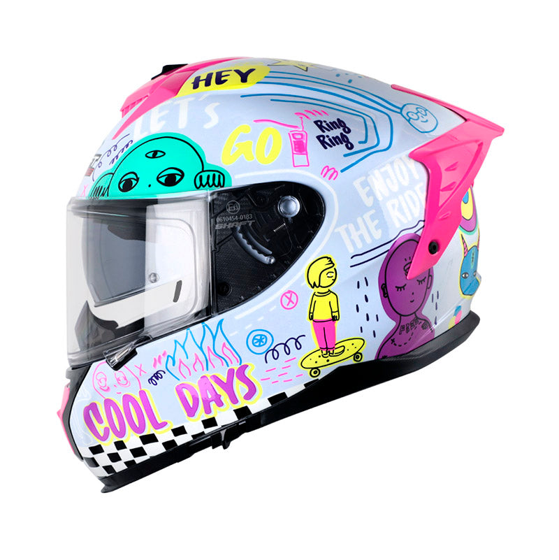 CASCO SHAFT SH-610EVO COOL DAYS AZUL CLARO MORADO