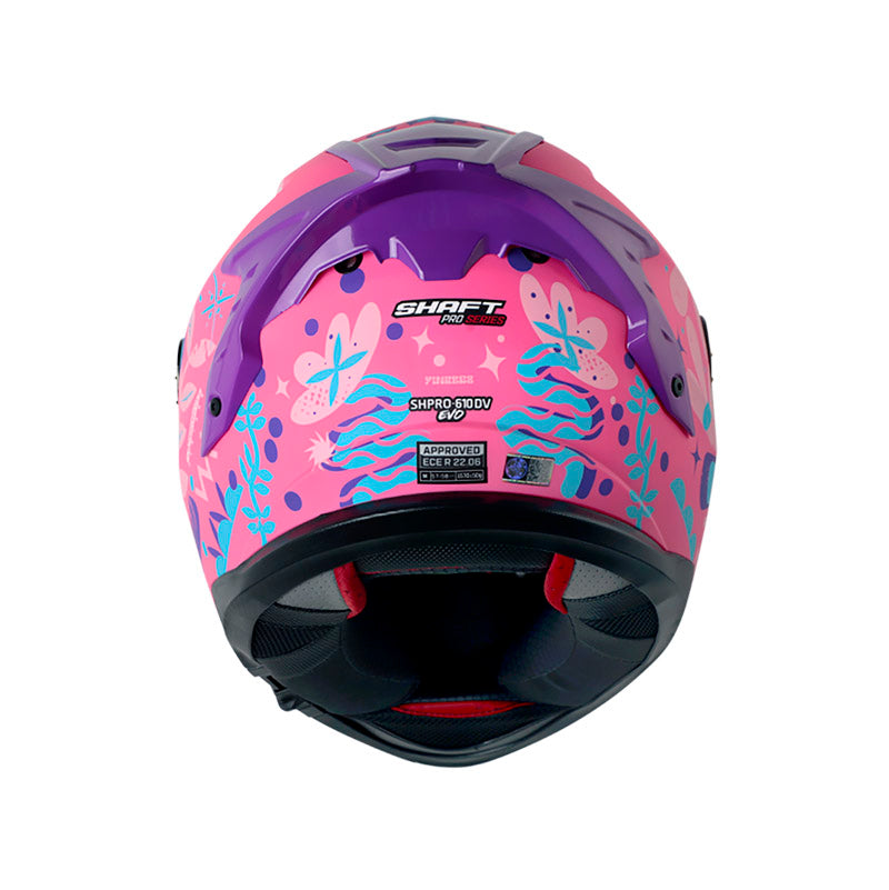 CASCO SHAFT SH-610EVO FINGERZ MATE FUCSIA ROSADO HUMO