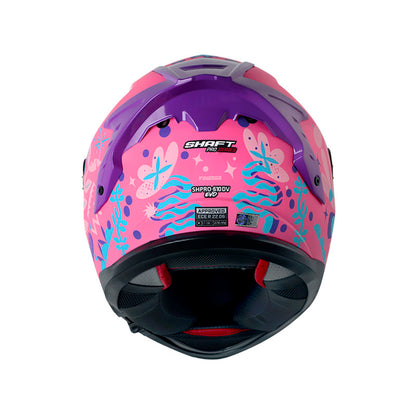 CASCO SHAFT SH-610EVO FINGERZ MATE FUCSIA ROSADO HUMO