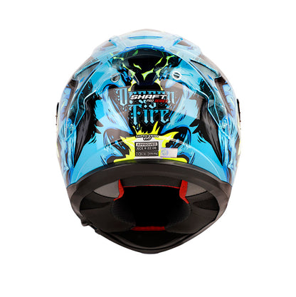 CASCO SHAFT SHPRO-610EVO DRAGON FIRE AZUL AMARILLO NEON