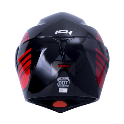 CASCO ICH ICH-3110DV AUGE NEGRO ROJO VISOR RAMDON