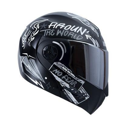 CASCO ICH ICH-3110DV NO FEAR MATE NEGRO GRIS VISOR RAMDON