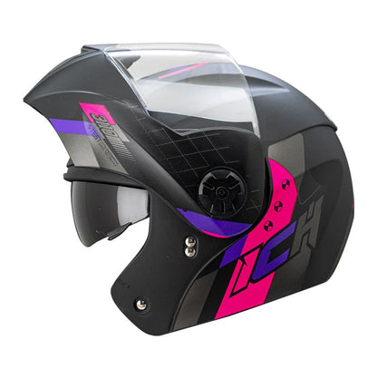 CASCO ICH ICH-3110DV BOUBLE MATE NEGRO FUCSIA NEON