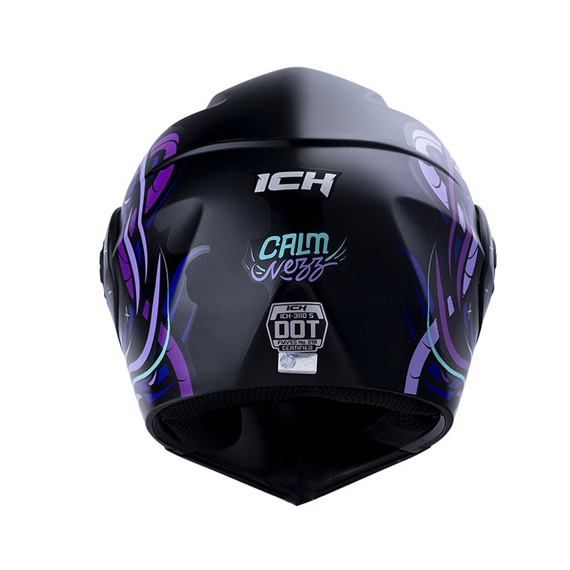 CASCO ICH ICH-3110S CALMNEZZ MATE NEGRO TURQUESA