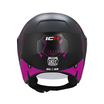 CASCO ICH ICH-101 TRAPI MATE NEGRO FUCSIA NEON
