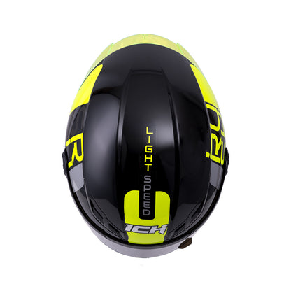 CASCO ICH ICH-501SP DOPE NEGRO AMARILLO NEON VISOR HUMO