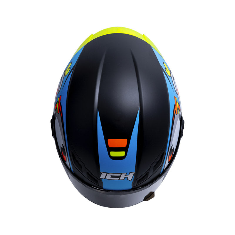 CASCO ICH ICH-501SP GUMMY MATE NEGRO AZUL VISOR HUMO