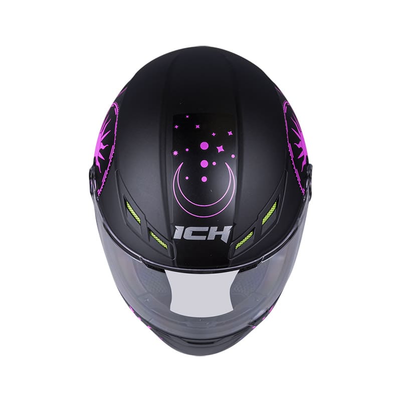 CASCO ICH ICH-501SP OFIUCO MATE NEGRO FUCSIA NEON