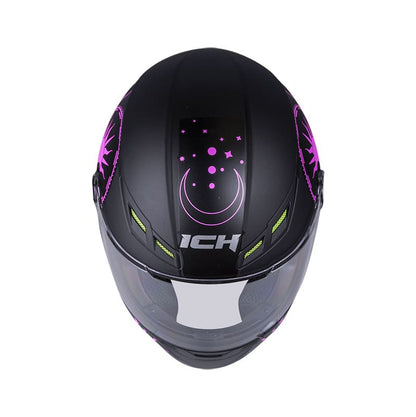 CASCO ICH ICH-501SP OFIUCO MATE NEGRO FUCSIA NEON