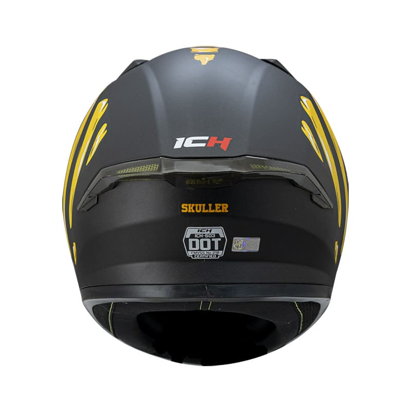 CASCO ICH ICH-503SP SKULLER MATE NEGRO AMARILLO