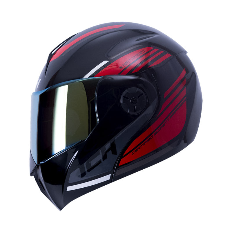 CASCO ICH ICH-3110DV AUGE NEGRO ROJO VISOR RAMDON
