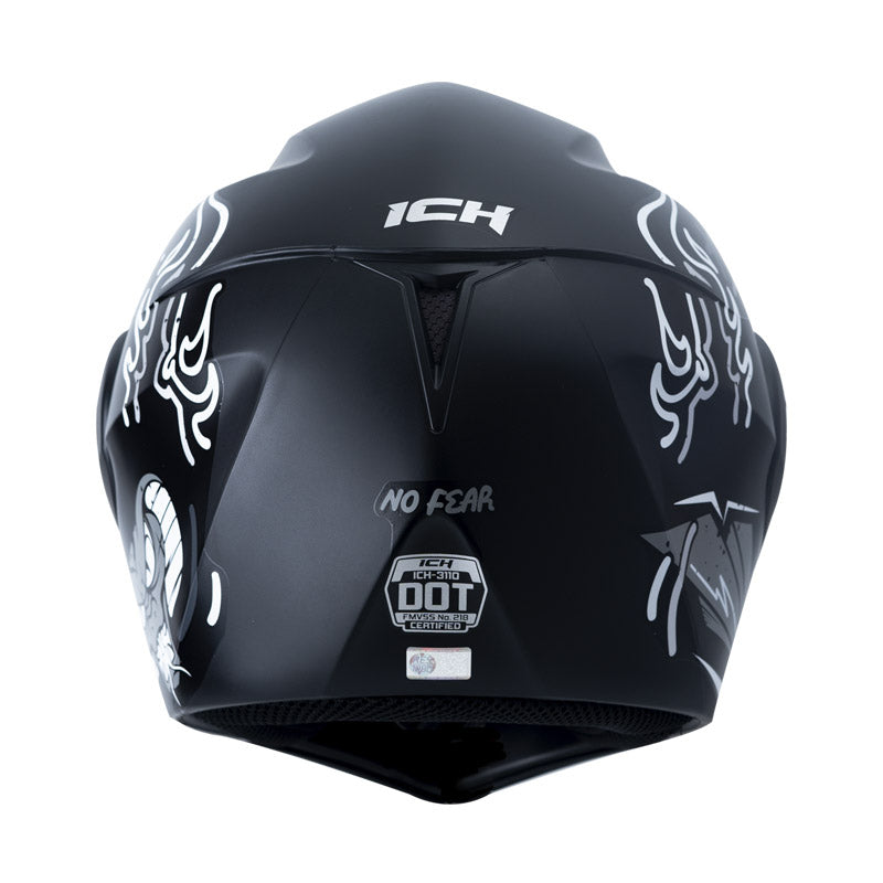 CASCO ICH ICH-3110DV NO FEAR MATE NEGRO GRIS VISOR RAMDON