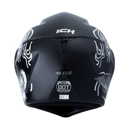 CASCO ICH ICH-3110DV NO FEAR MATE NEGRO GRIS VISOR RAMDON