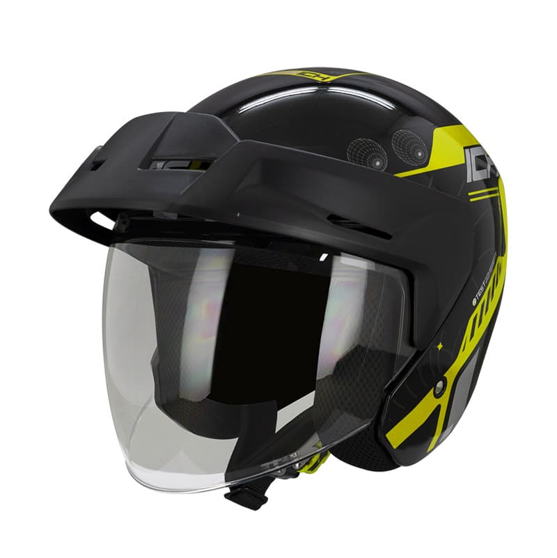 CASCO ICH ICH-101 STELARS NEGRO AMARILLO NEON