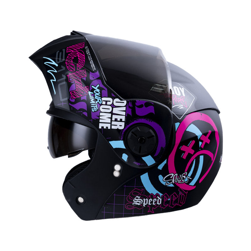 CASCO ICH ICH-3110DV RANDOM MATE NEGRO FUCSIA VISOR RD
