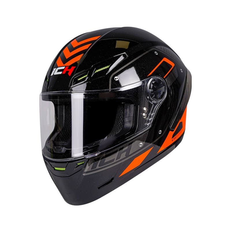 CASCO ICH ICH-501SP HAZARD NEGRO NARANJA NEON