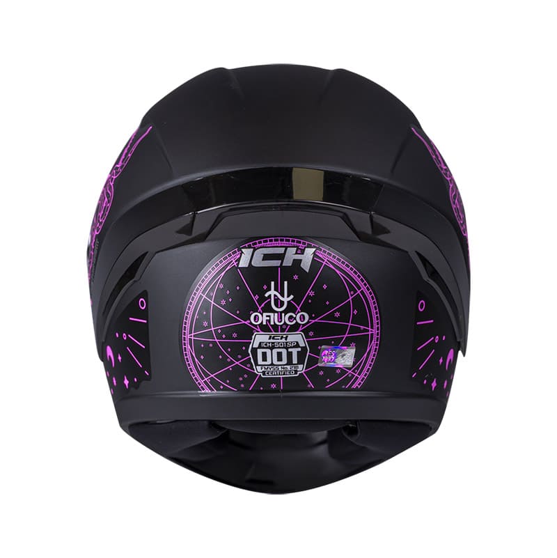 CASCO ICH ICH-501SP OFIUCO MATE NEGRO FUCSIA NEON