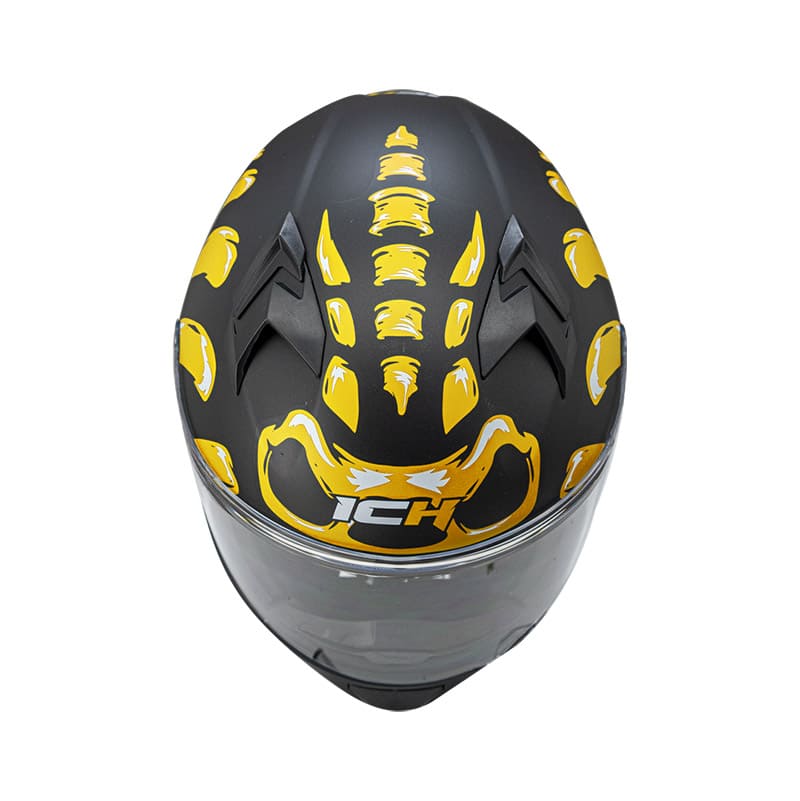 CASCO ICH ICH-503SP SKULLER MATE NEGRO AMARILLO