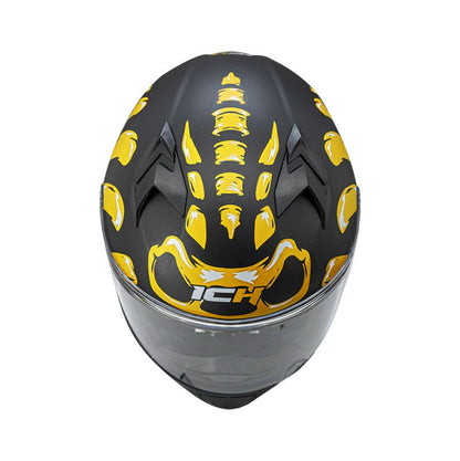 CASCO ICH ICH-503SP SKULLER MATE NEGRO AMARILLO