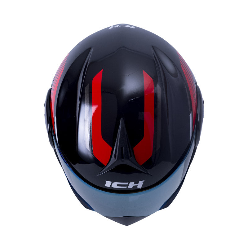 CASCO ICH ICH-3110DV AUGE NEGRO ROJO VISOR RAMDON