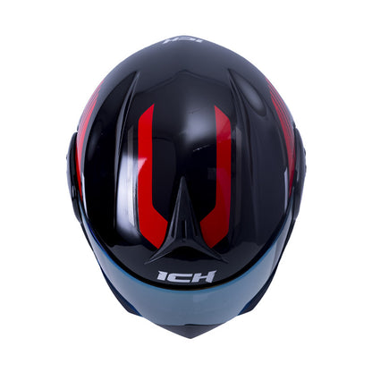 CASCO ICH ICH-3110DV AUGE NEGRO ROJO VISOR RAMDON