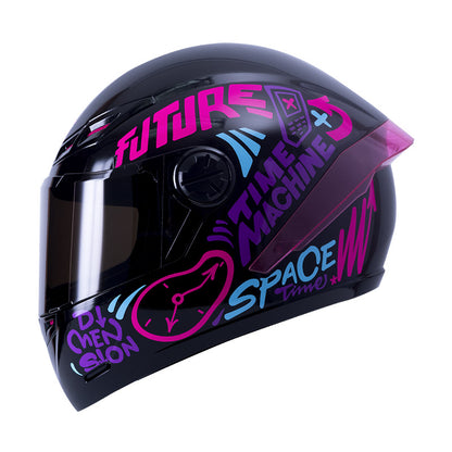 CASCO ICH ICH-501SP TIME TRAVEL NEGRO FUCSIA VISOR HUMO