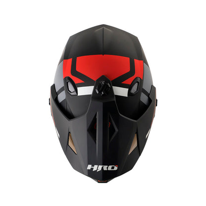 CASCO HRO HRO-MX330DV DRY MATE GRIS OSCURO ROJO IRIDIUM