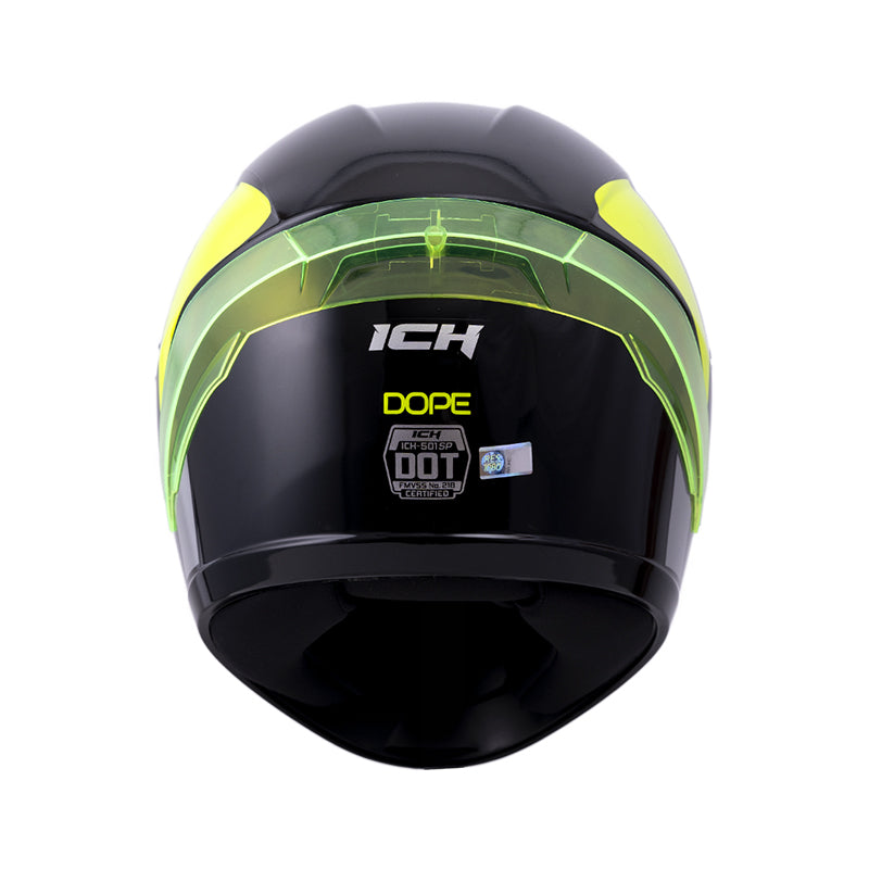 CASCO ICH ICH-501SP DOPE NEGRO AMARILLO NEON VISOR HUMO