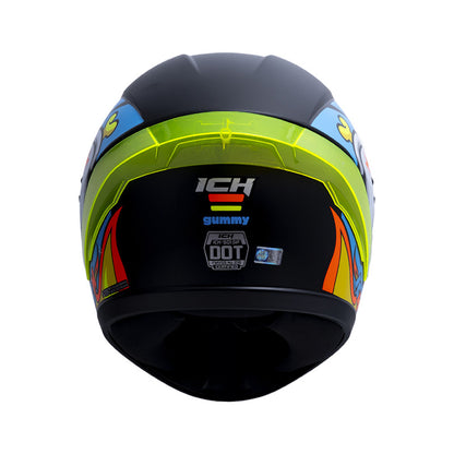 CASCO ICH ICH-501SP GUMMY MATE NEGRO AZUL VISOR HUMO