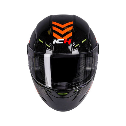 CASCO ICH ICH-501SP HAZARD NEGRO NARANJA NEON