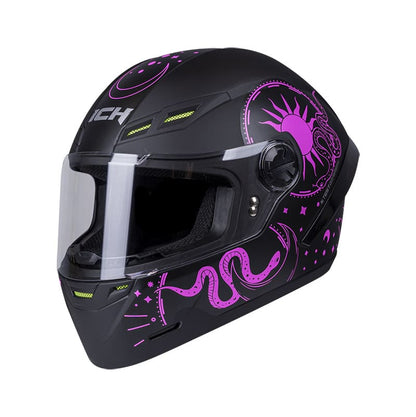 CASCO ICH ICH-501SP OFIUCO MATE NEGRO FUCSIA NEON