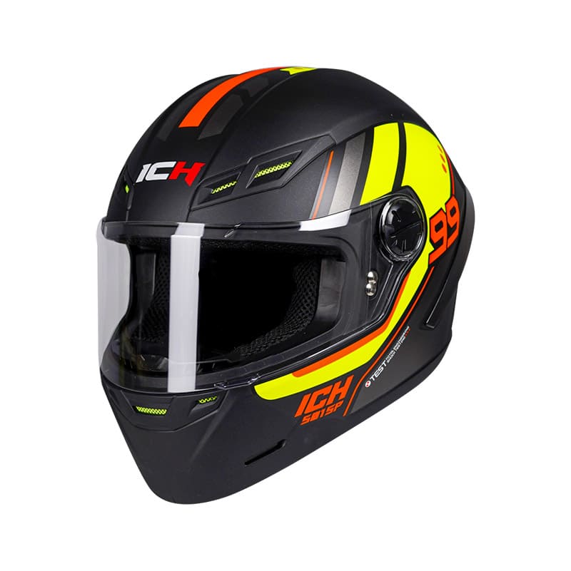 CASCO ICH ICH-501SP TUSS MATE NEGRO AMARILLO NEON