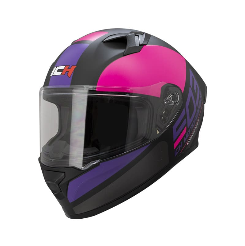CASCO ICH ICH-503SP PAAK MATE NEGRO FUCSIA NEON