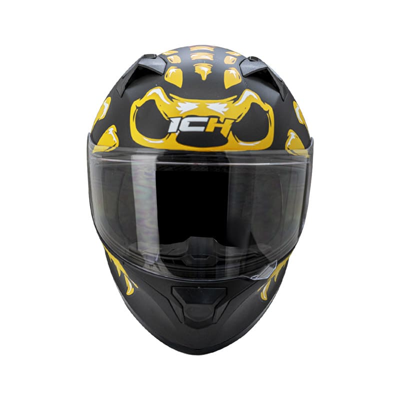 CASCO ICH ICH-503SP SKULLER MATE NEGRO AMARILLO