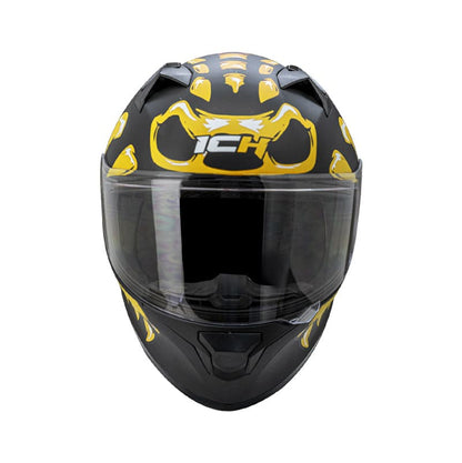 CASCO ICH ICH-503SP SKULLER MATE NEGRO AMARILLO
