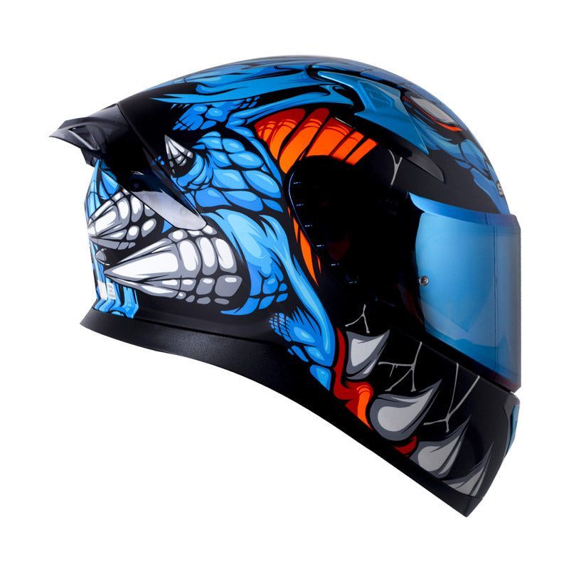 CASCO SHAFT SH-612DV PRO FAFNIR MATE AZUL AZUL VISOR IRIDIUM