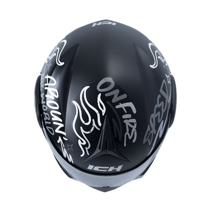 CASCO ICH ICH-3110DV NO FEAR MATE NEGRO GRIS VISOR RAMDON