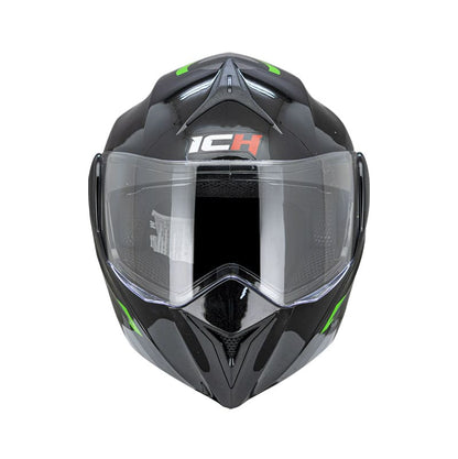 CASCO ICH ICH-3110DV BOUBLE NEGRO VERDE NEON