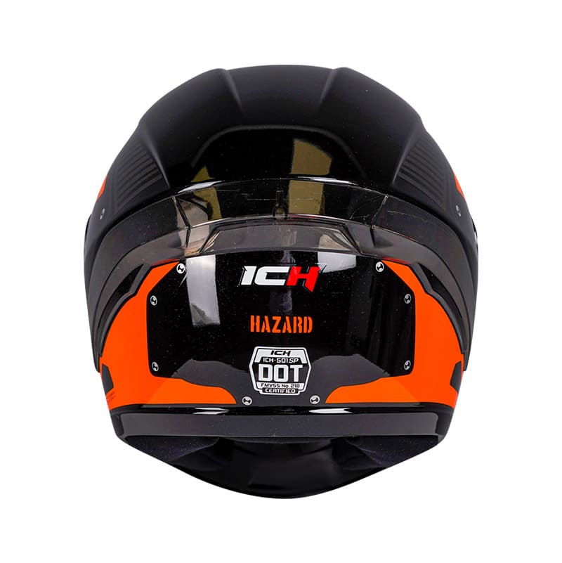 CASCO ICH ICH-501SP HAZARD NEGRO NARANJA NEON