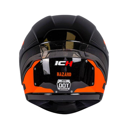 CASCO ICH ICH-501SP HAZARD NEGRO NARANJA NEON