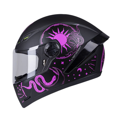 CASCO ICH ICH-501SP OFIUCO MATE NEGRO FUCSIA NEON