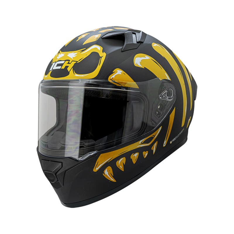 CASCO ICH ICH-503SP SKULLER MATE NEGRO AMARILLO