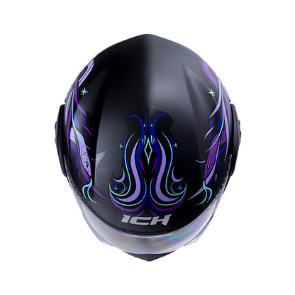 CASCO ICH ICH-3110S CALMNEZZ MATE NEGRO TURQUESA